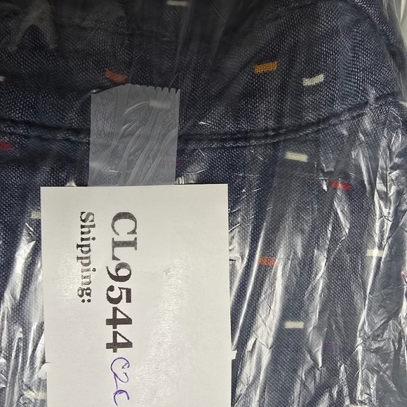 Carbon 2 Cobalt Shirt Mens XL Blue Polka Dot Confetti Sprinkles Button Casual - Picture 11 of 11